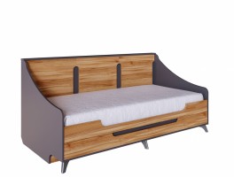 Кровать Сканди 900х1900 с подъемным мех.(серый графит+орех лион)