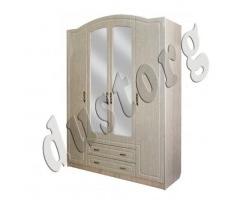 Шкаф для одежды и белья с зеркалом Афина-4 1600*560 (клен)